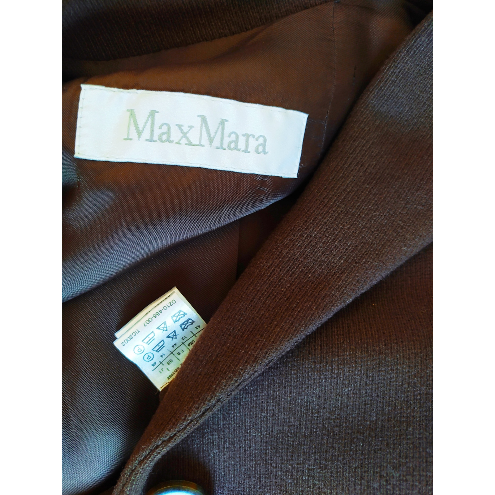 Płaszcz wełniany kolor gorzka czekolada Max Mara