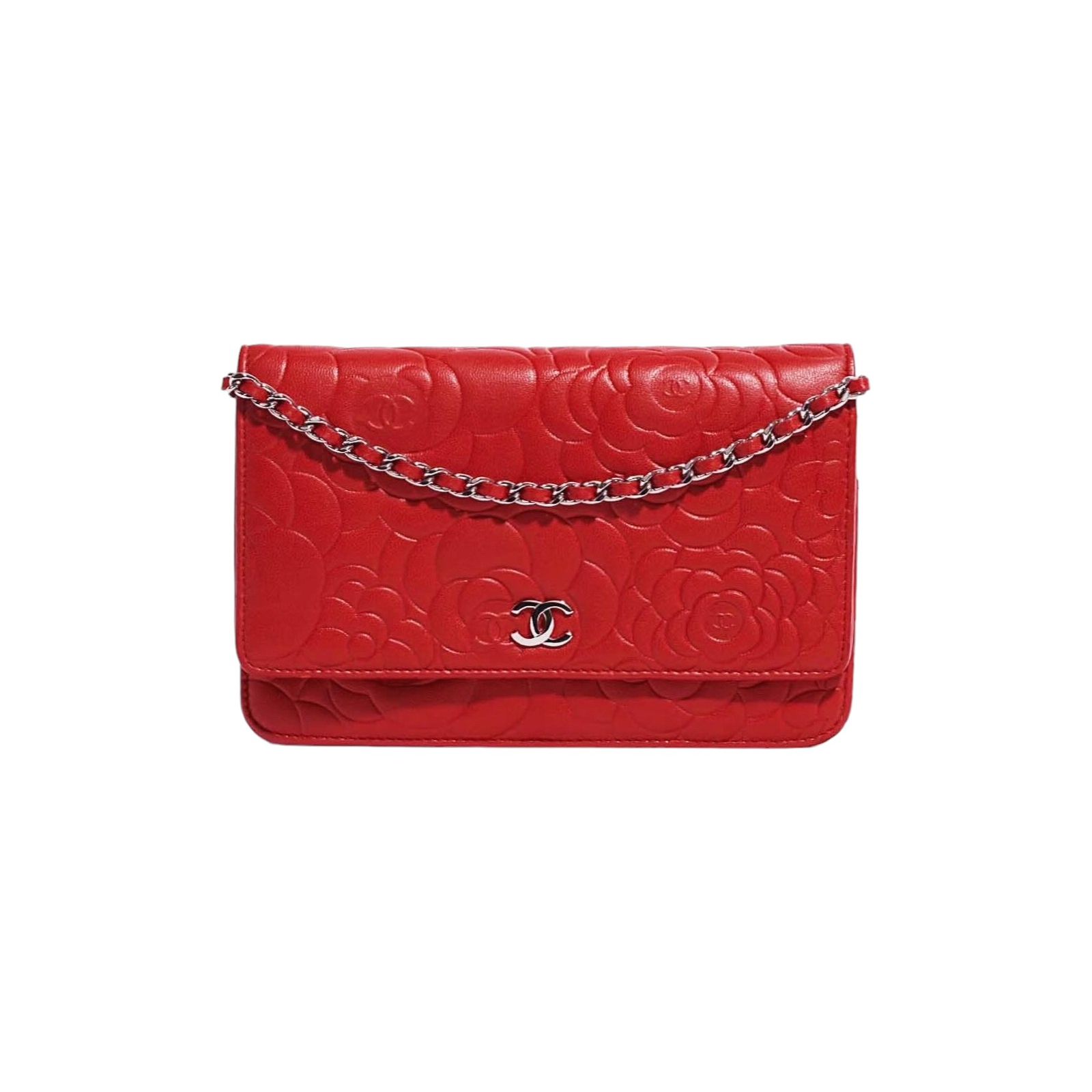 CHANEL Camellia Wallet On Chain Torebka