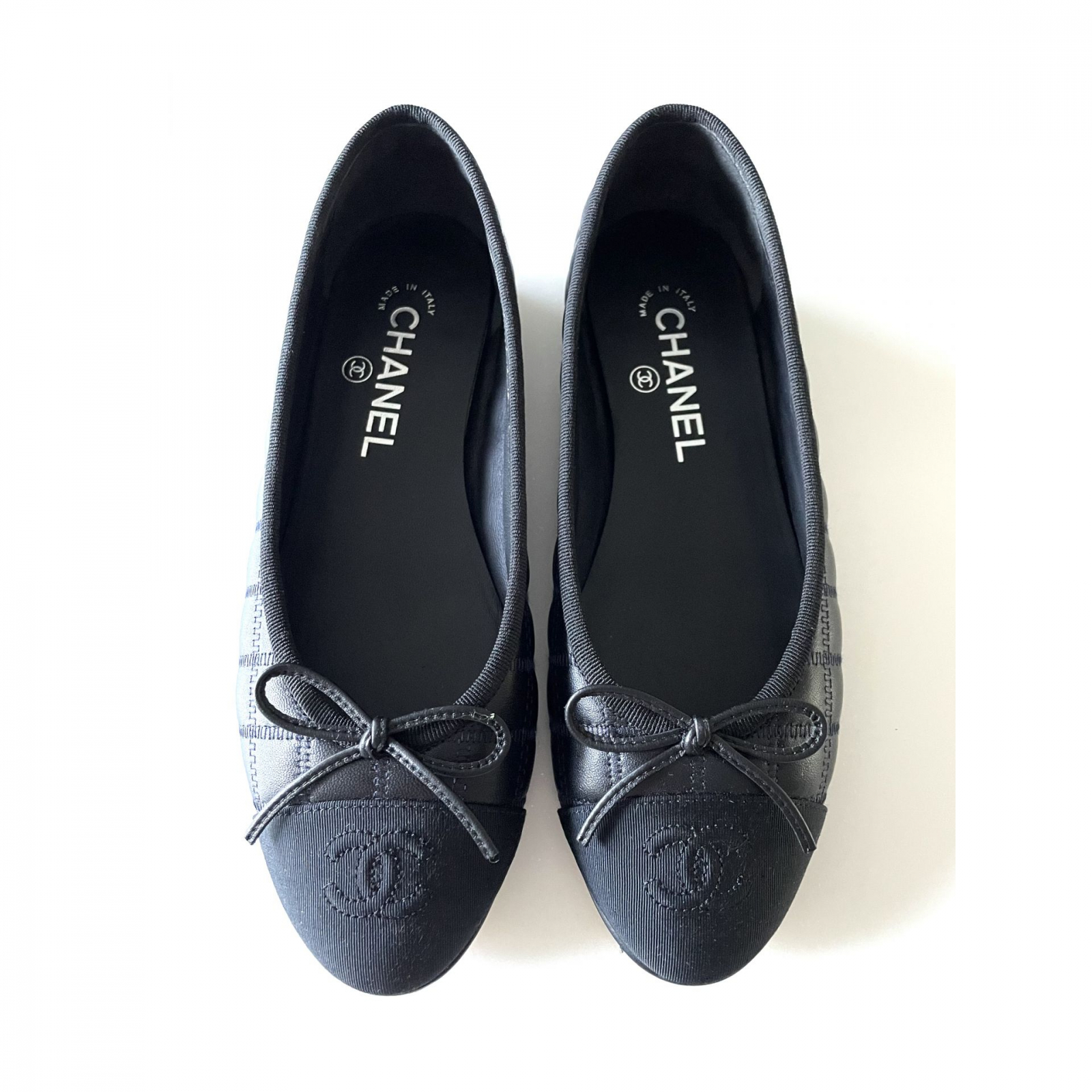 GRANATOWE BALERINY CHANEL R. 37