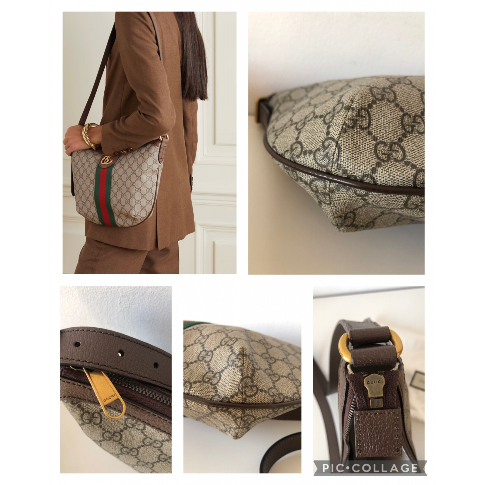 GUCCI Ophidia GG Supreme Small Hobo Torebka