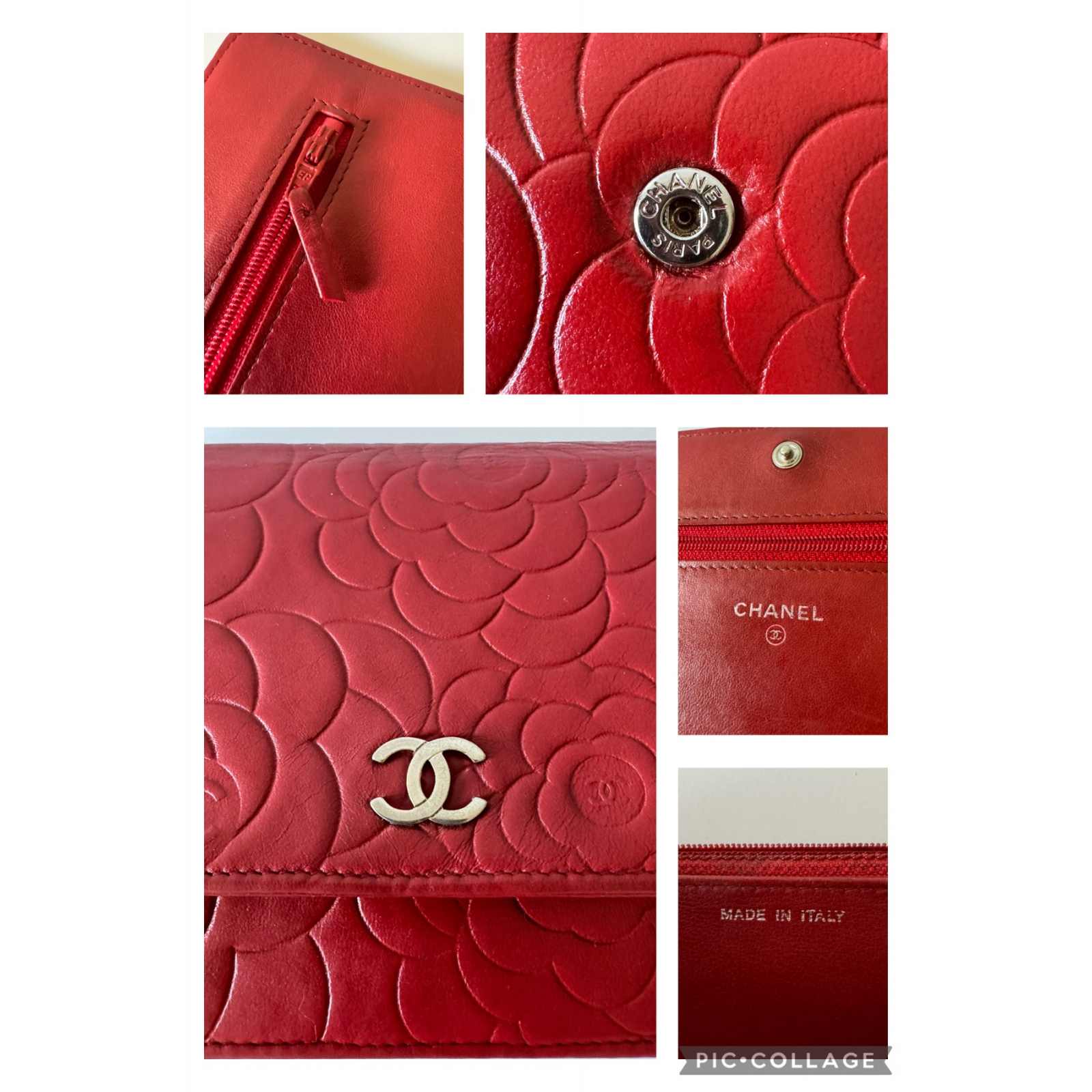 CHANEL Camellia Wallet On Chain Torebka