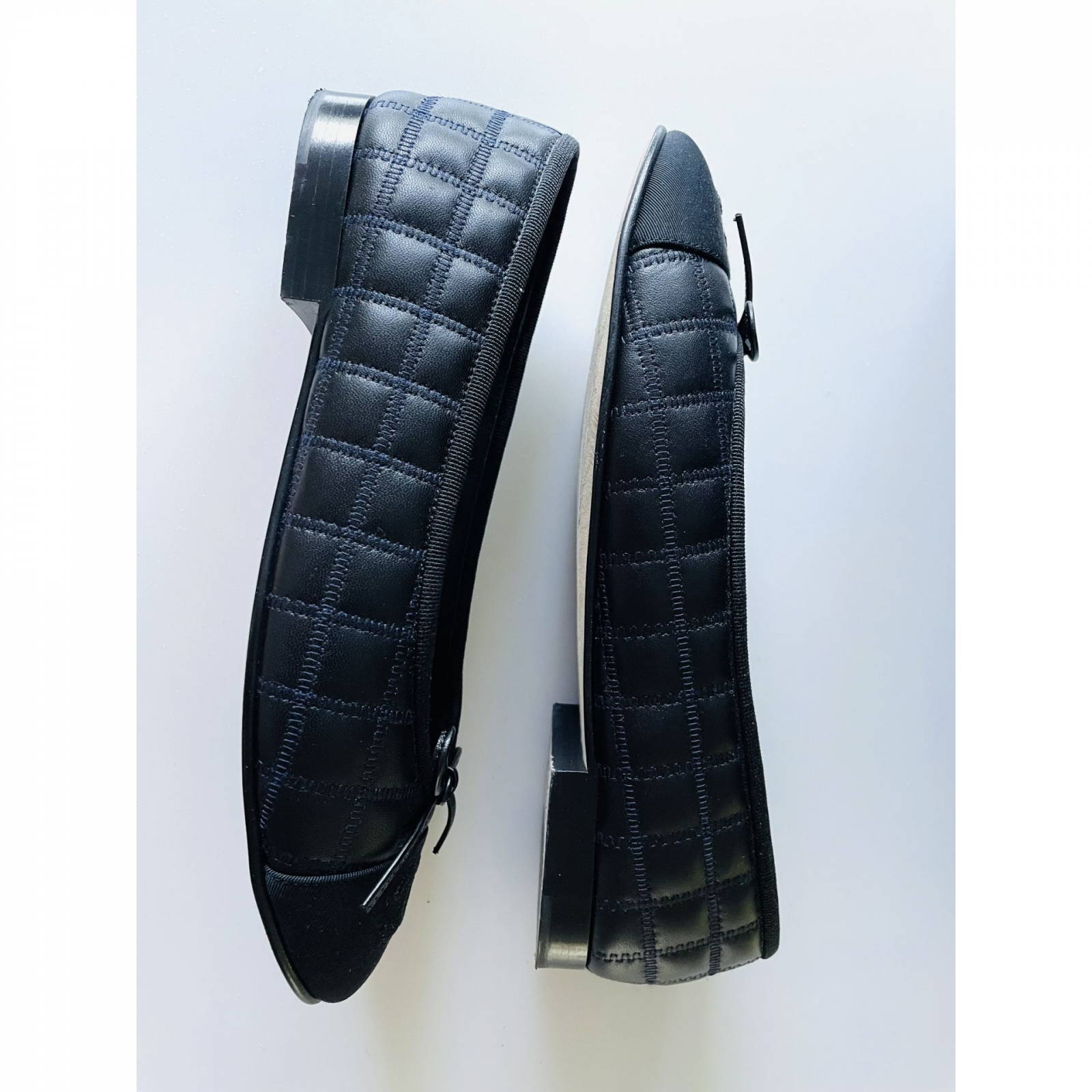 GRANATOWE BALERINY CHANEL R. 37