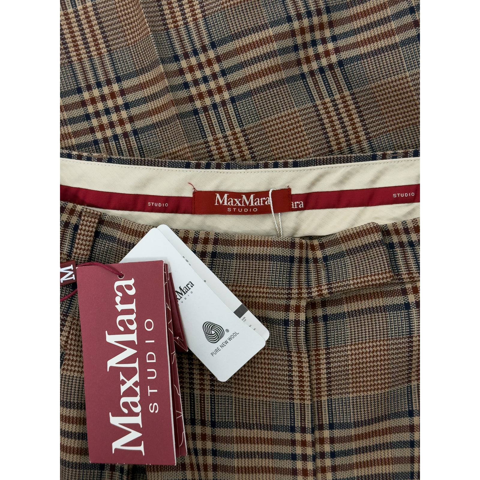 Wełniane spodnie MaxMara Studio