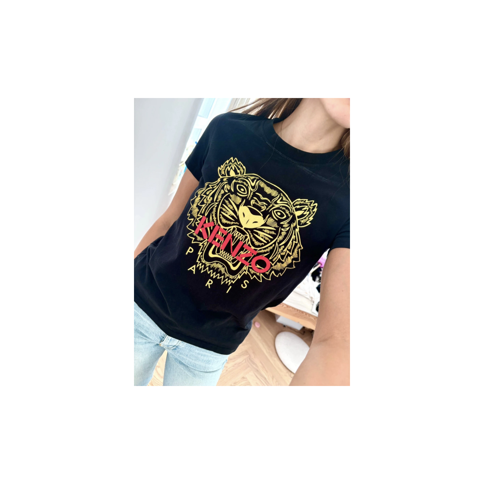 Kenzo xs 34 czarny t-shirt czarny