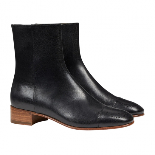 Gucci - czarne skórzane buty