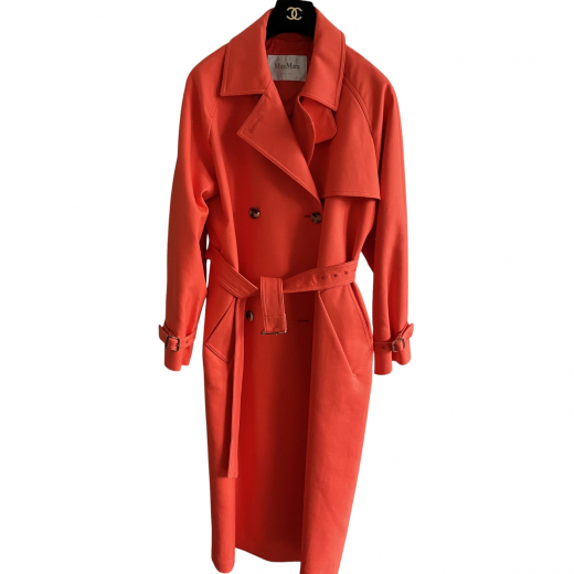 POMARAŃCZOWY PŁASZCZ MAX MARA I.44