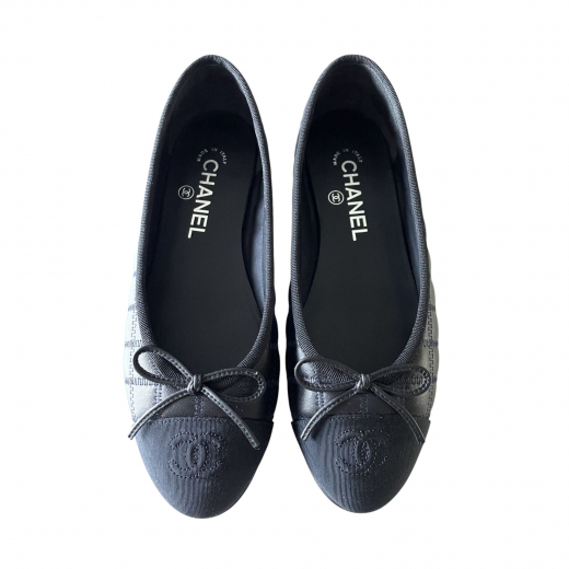 GRANATOWE BALERINY CHANEL R. 37
