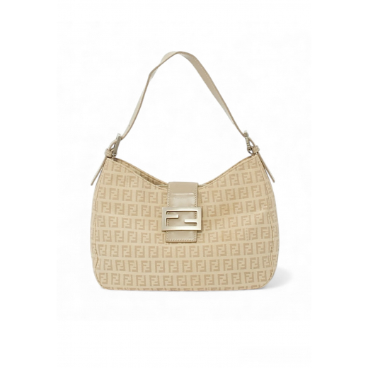 FENDI Vintage Zucca Canvas Zucchino Print Baguette Hobo Shoulder Bag – torebka