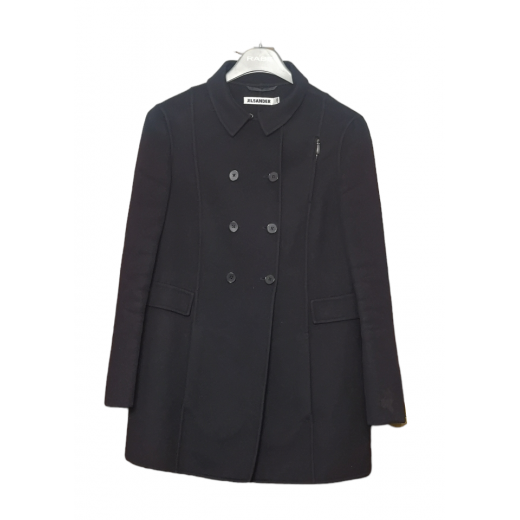 Jil Sander płaszcz wełna z kaszmirem