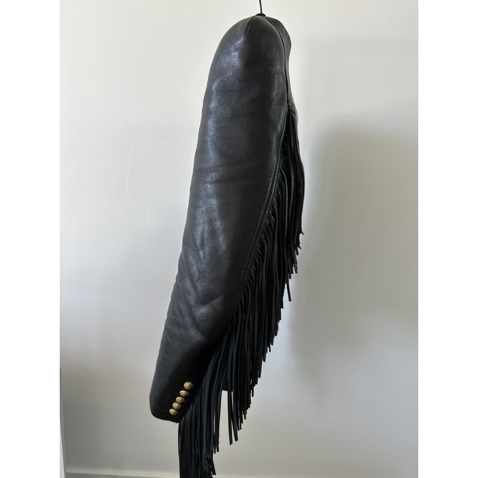 Balmain Jolie Madame fringed leather jacket