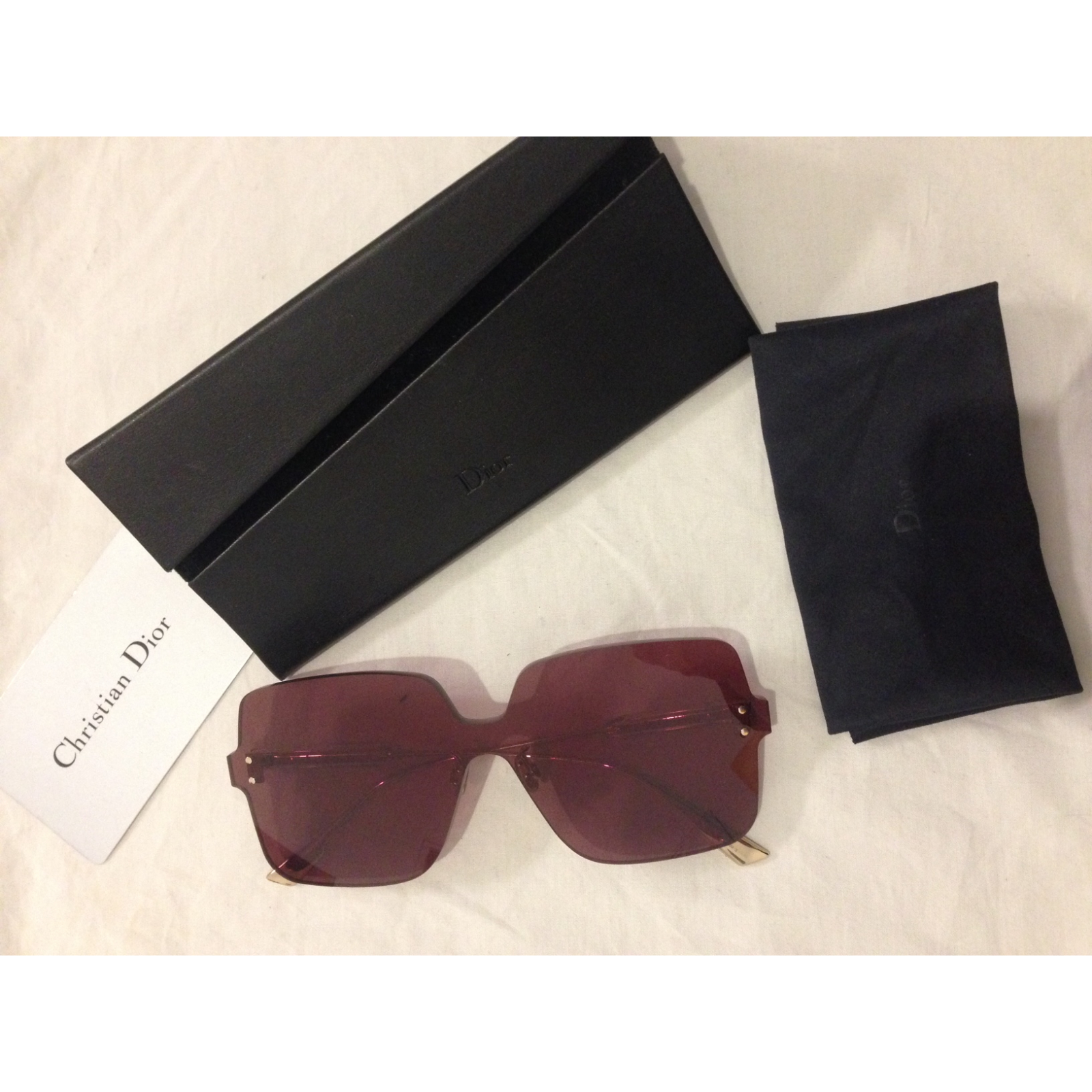 Christian Dior damskie okulary przeciwsłoneczne ColorQuake, dark red