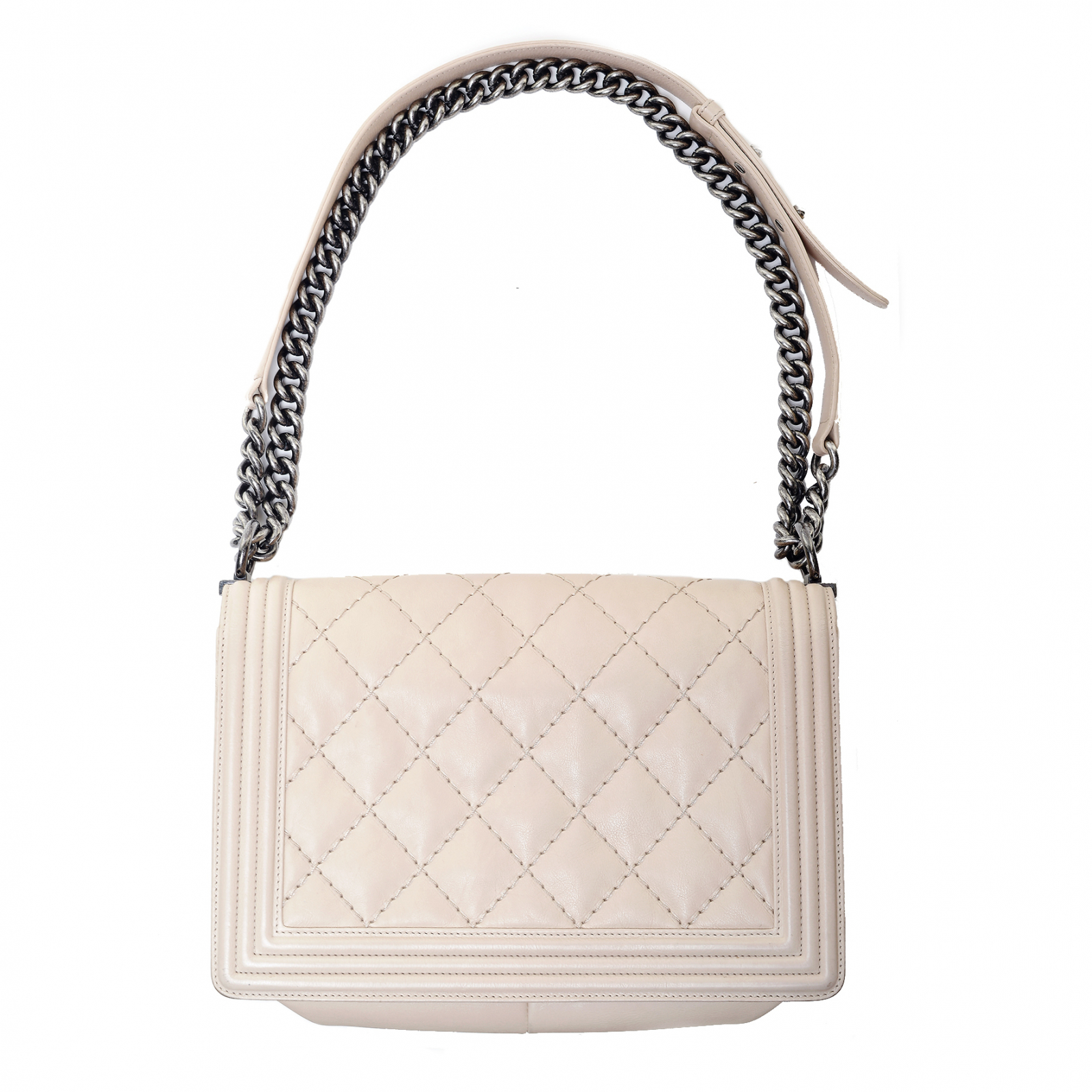 Chanel Old Medium Boy quilted calfskin and ruthenium hardware