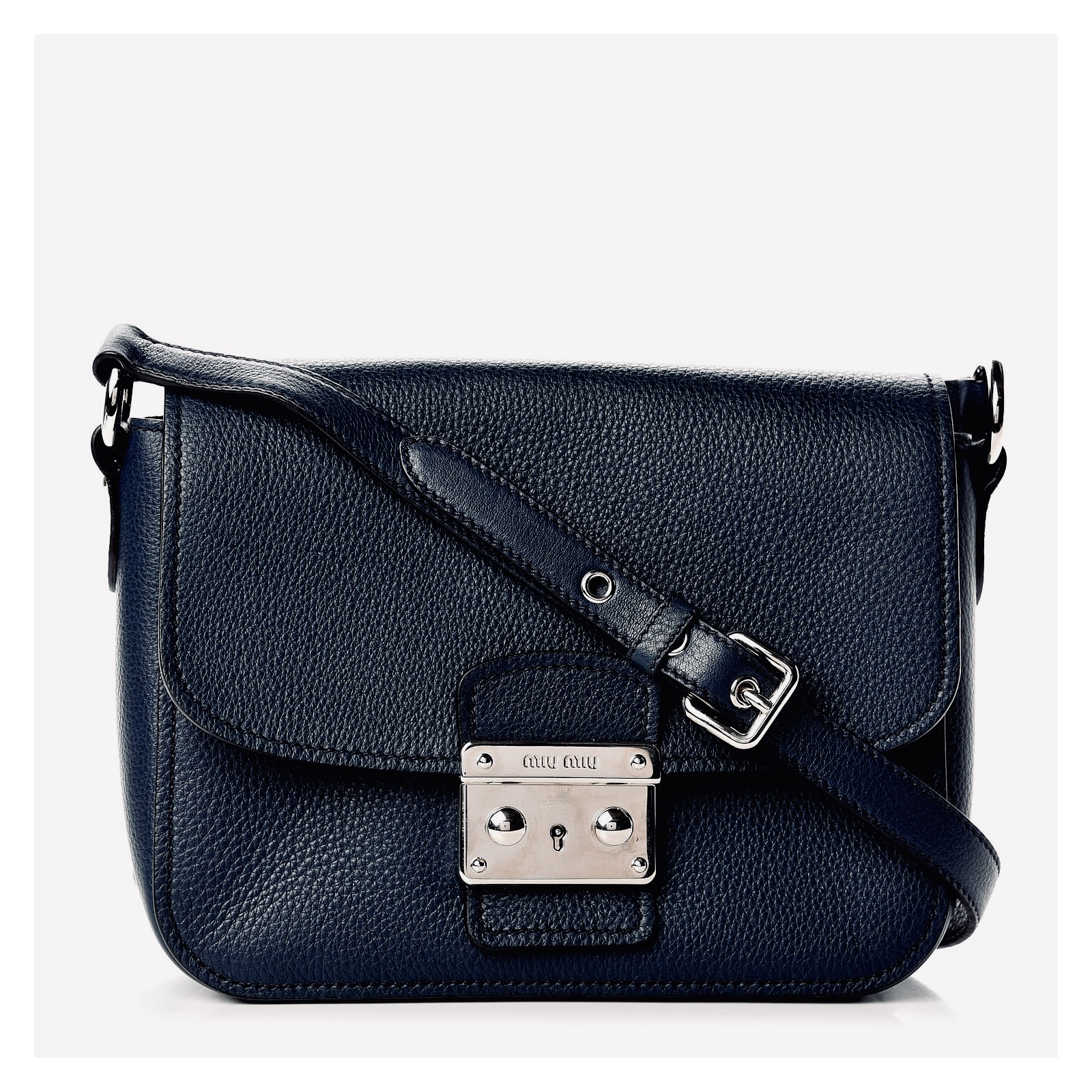 MIU MIU Vitello Phenix Madras Crossbody Bag - torebka