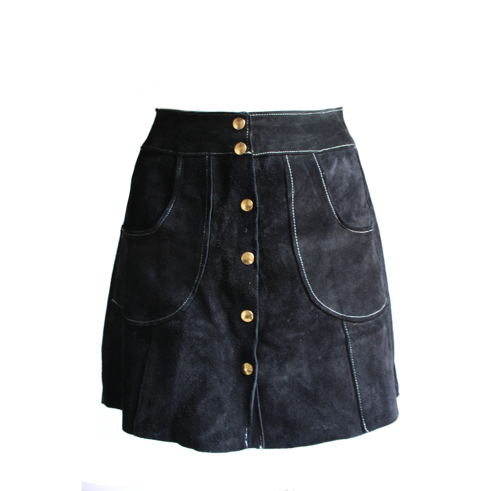 Zamszowa mini spódnica vintage
