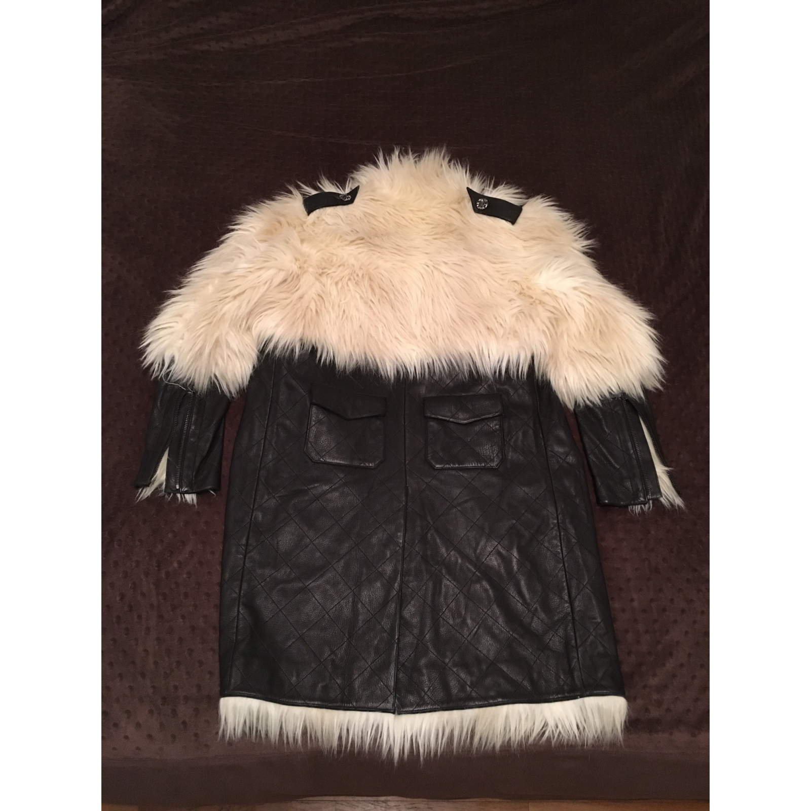 Chanel lamb leather coat