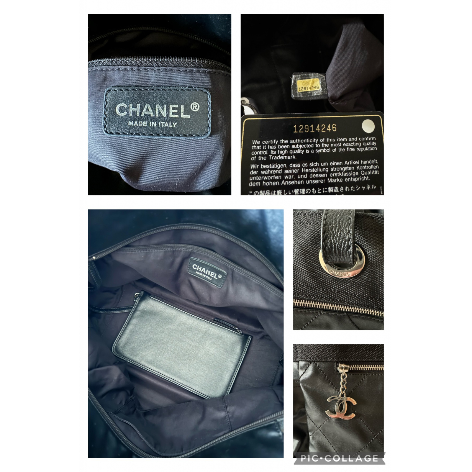 CHANEL Paris Biarritz Canvas Tote Bag Torebka