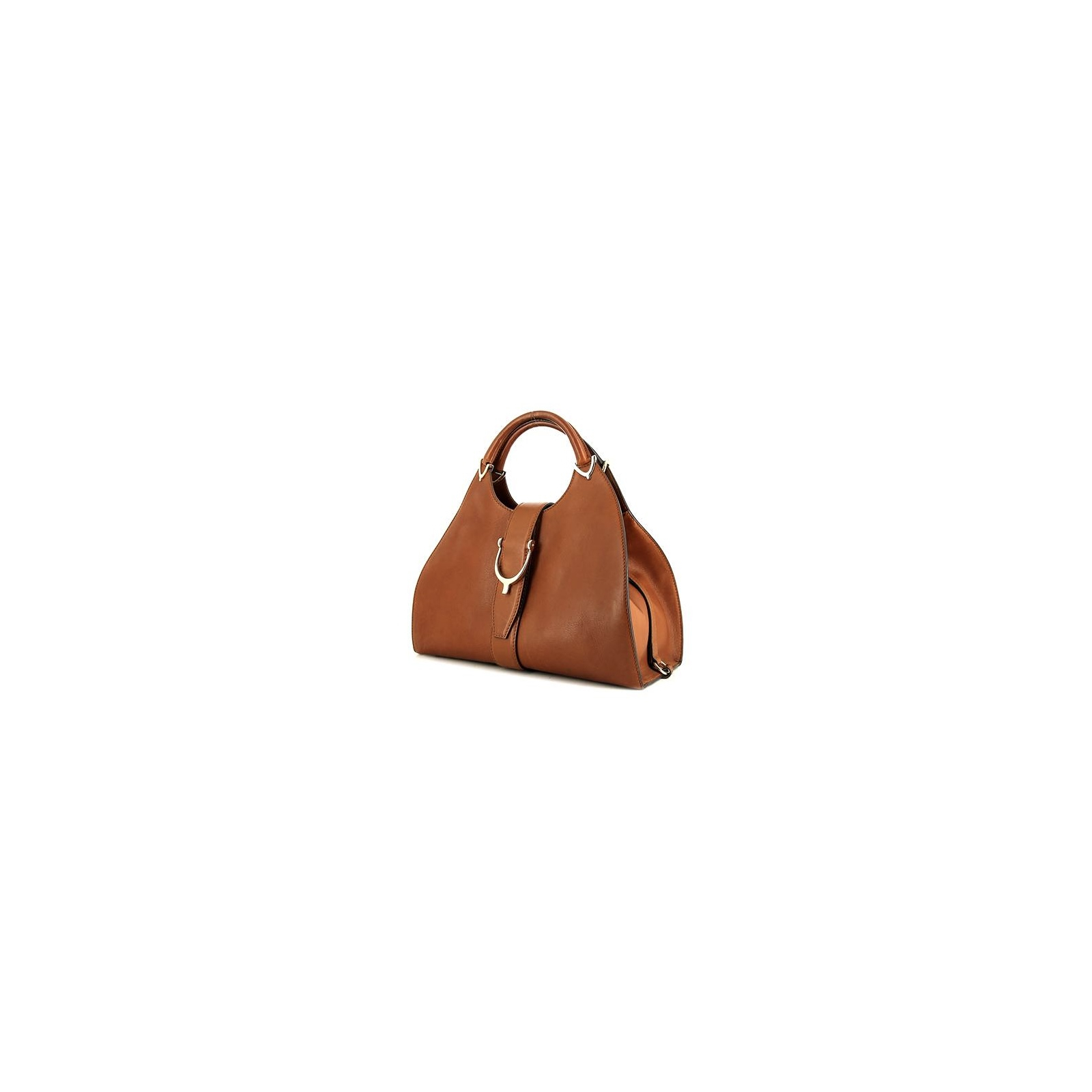 GUCCI Stirrup Leather Top Handle Bag Torebka