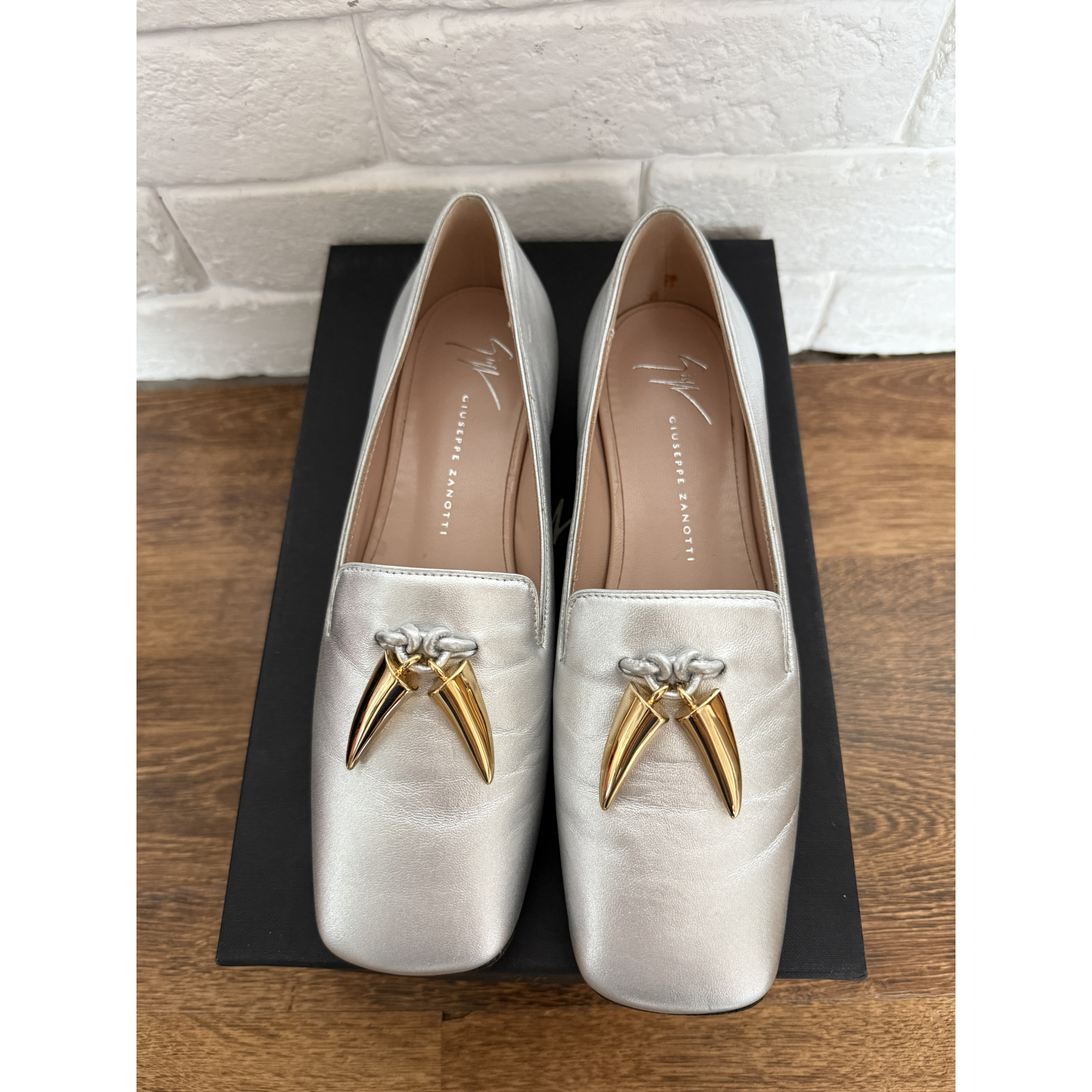 Giuseppe Zanotti nowe srebrne buty