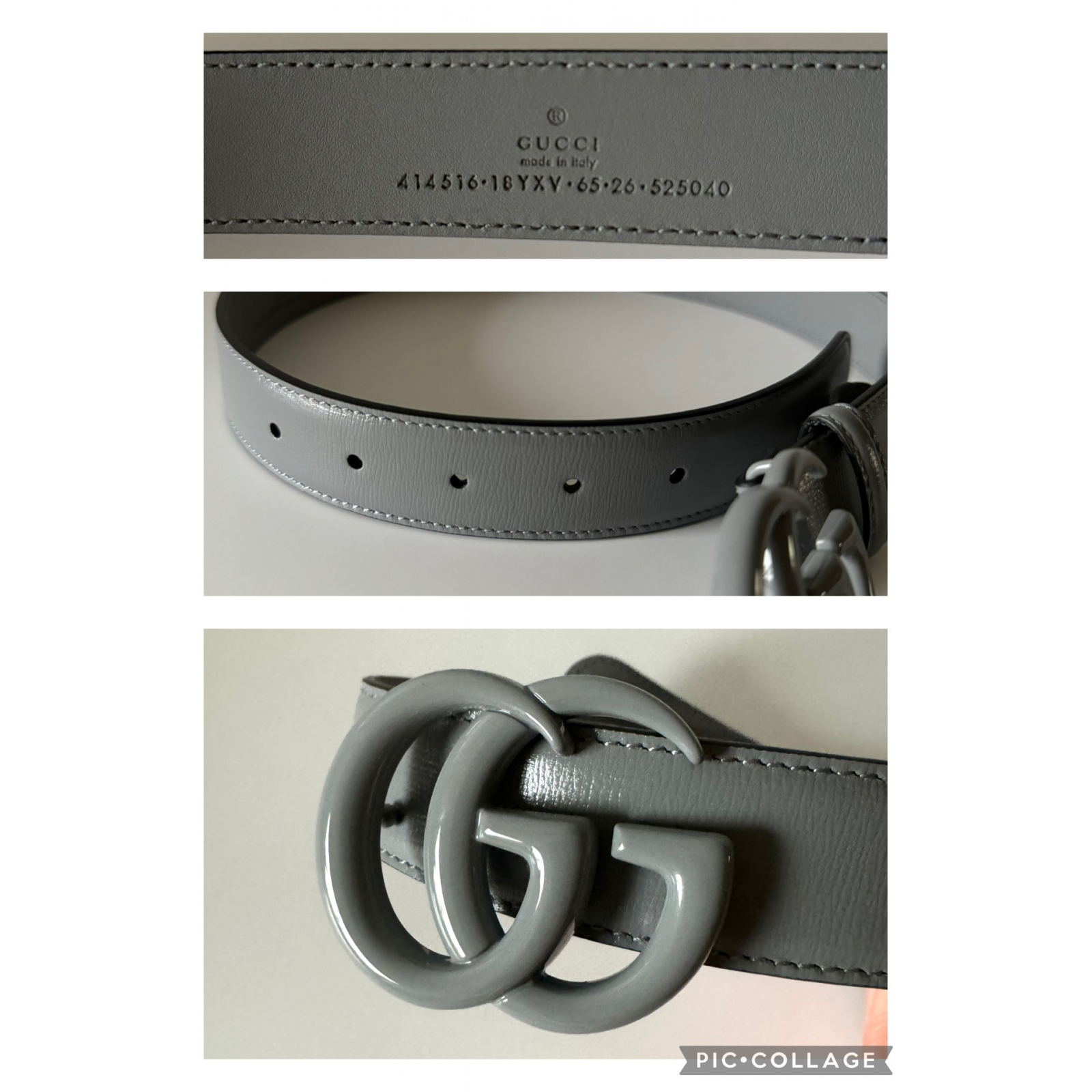 GUCCI GG Buckle Leather Belt 3 cm - pasek