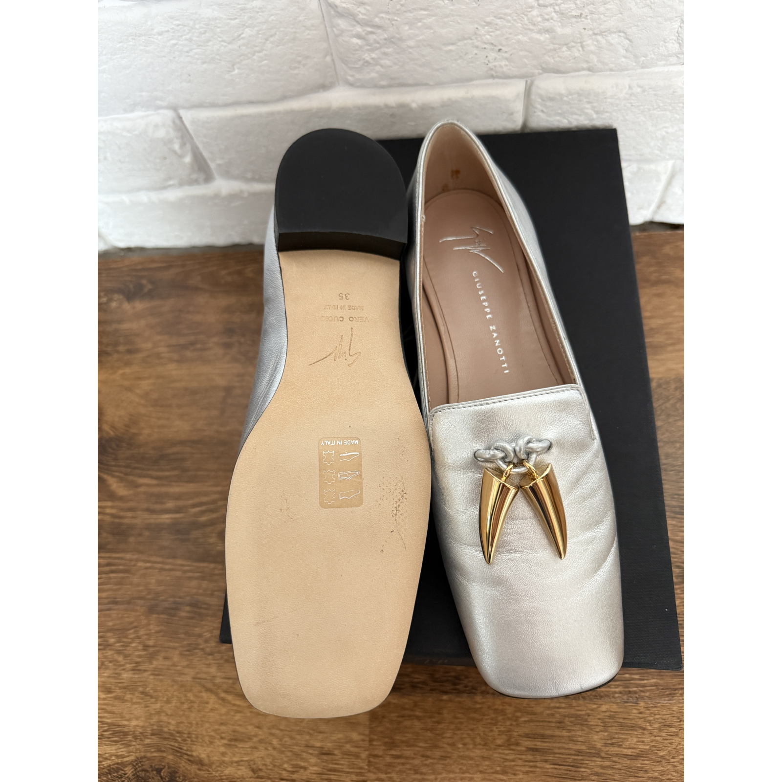 Giuseppe Zanotti nowe srebrne buty