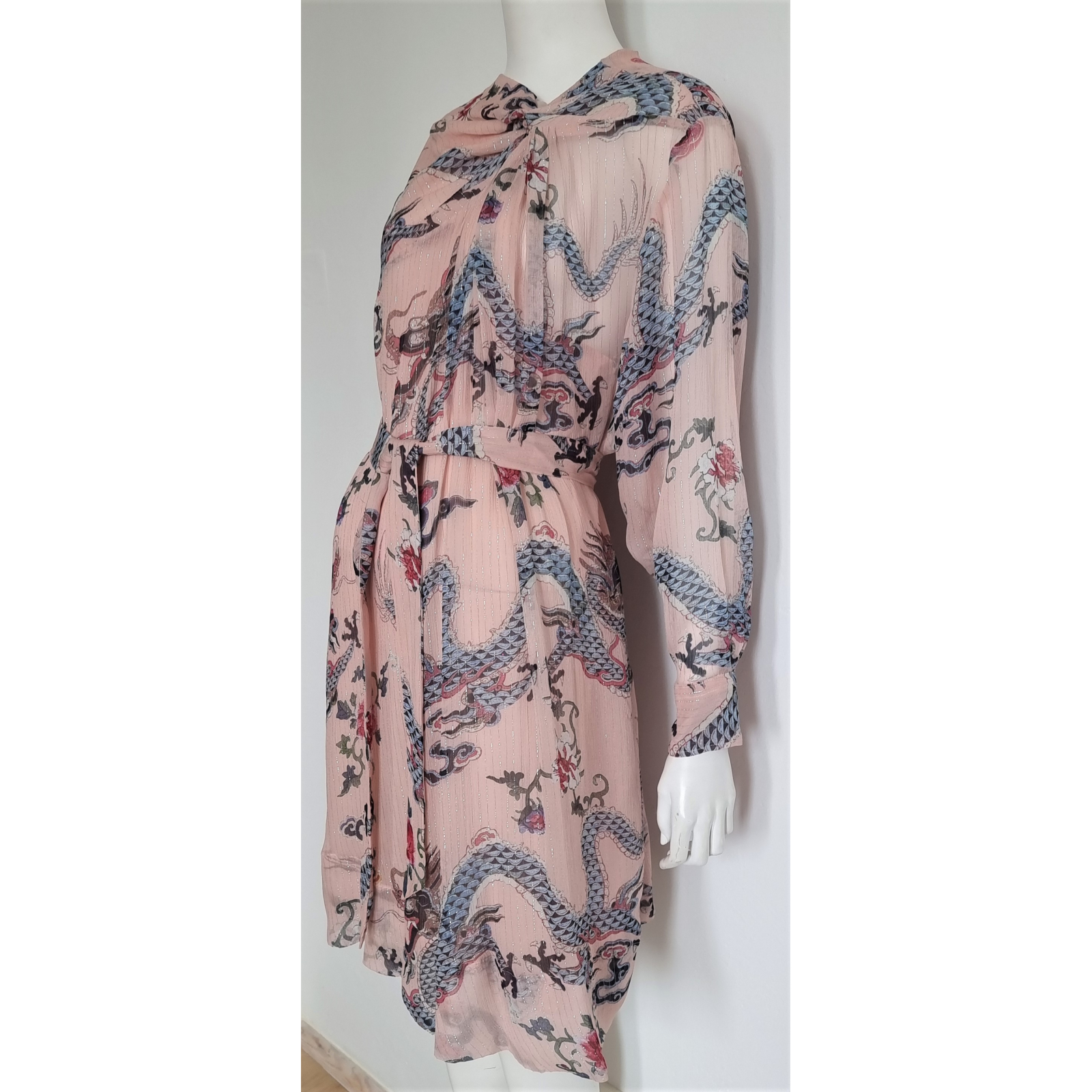 Isabel Marant Pink Dragon Print Dress, nowa