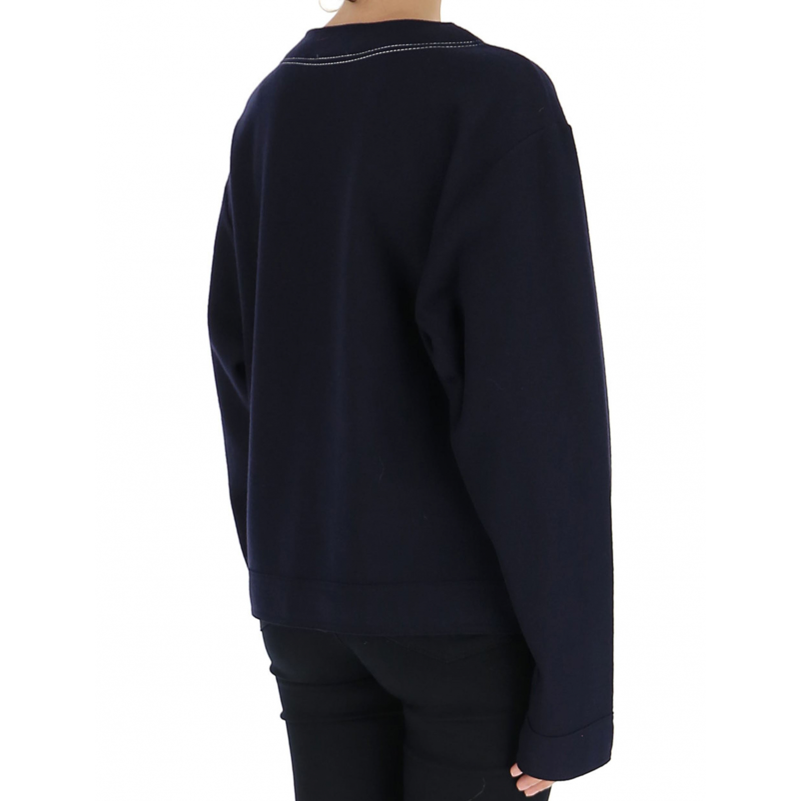 Jil Sander Contrast Sweatshirt, sweater Blue M-L