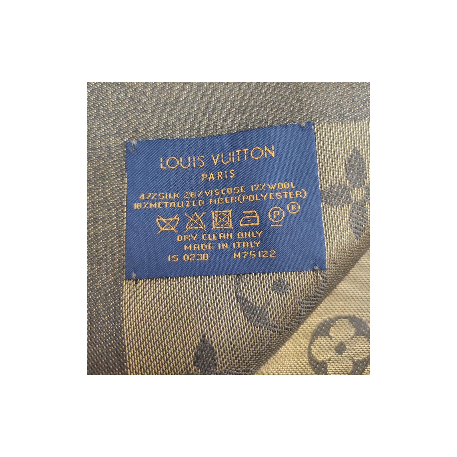 Szal Louis Vuitton MARRONE Shine M75122