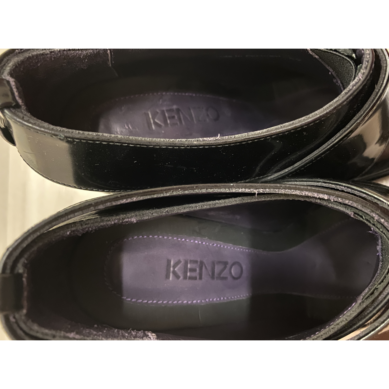 Ekskluzywne Kenzo high wedge buty 37 rozmiar czarne botki