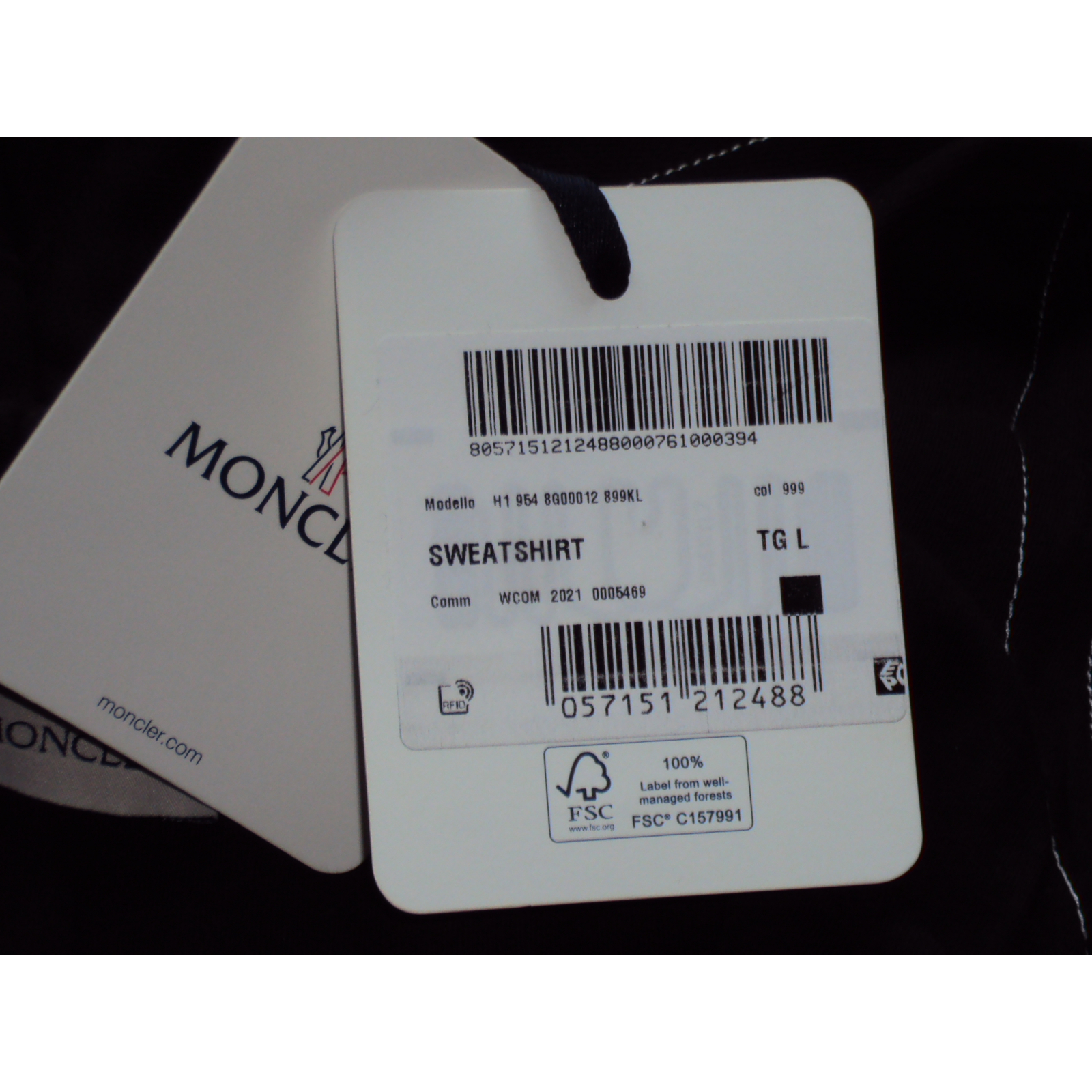Moncler peleryna z bawełny
