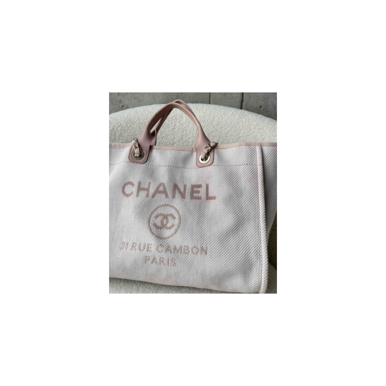 Pastelowa torba Chanel - shopper bag