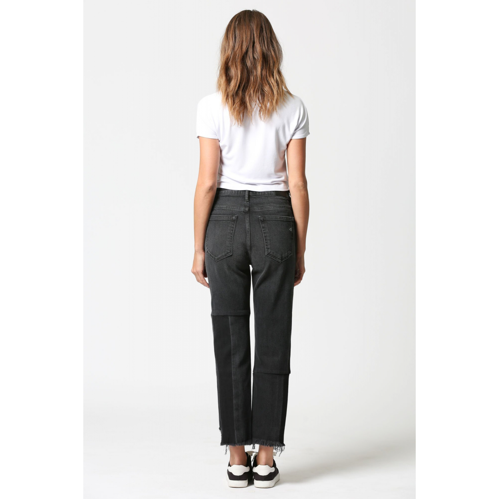 Hidden Jeans Black Two Toned Frayed Straight Leg