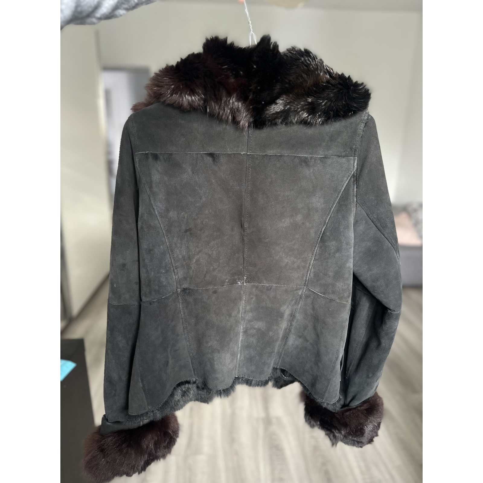 Piękne futro naturalne kożuch