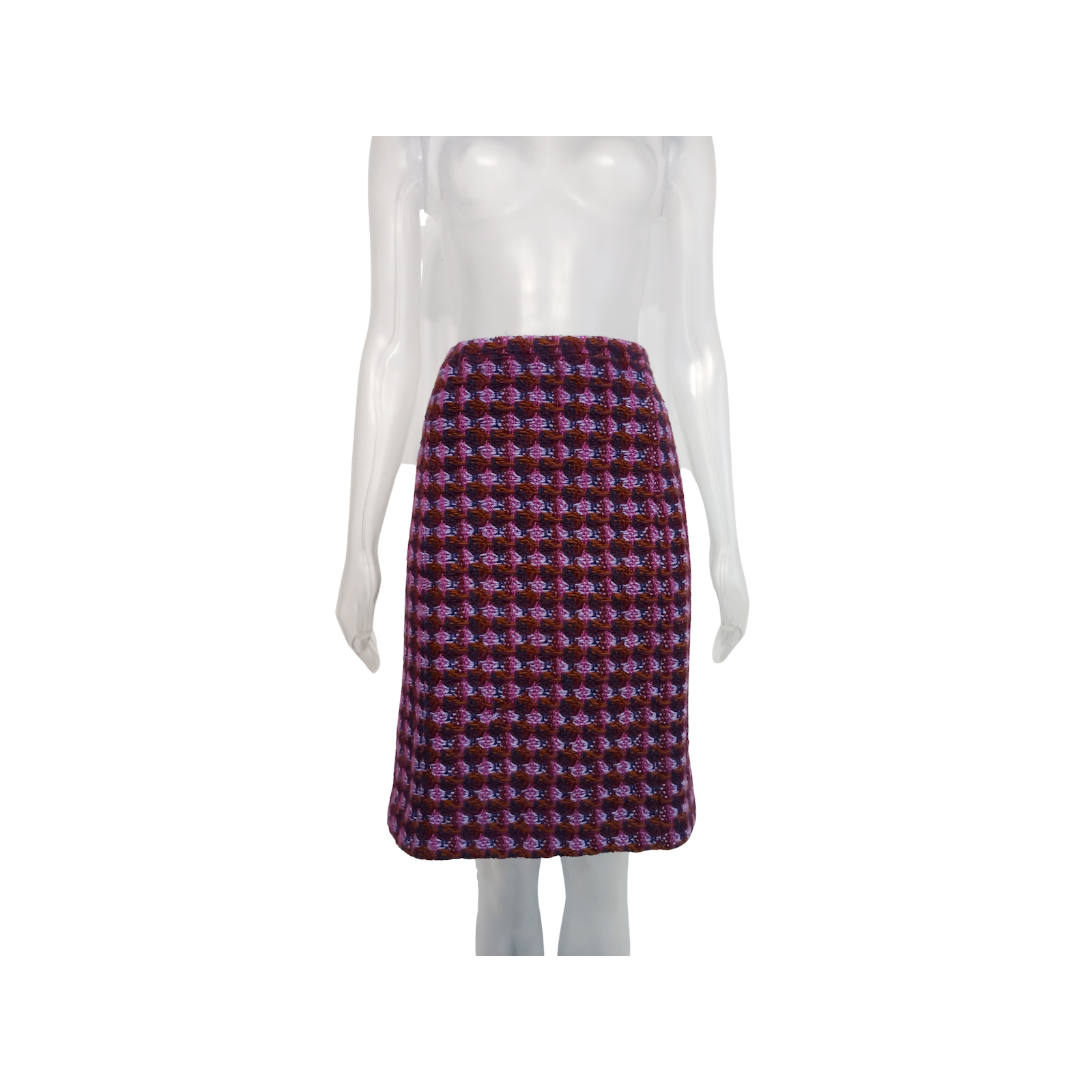 Spódnica z wełnianego tweedu Miu Miu