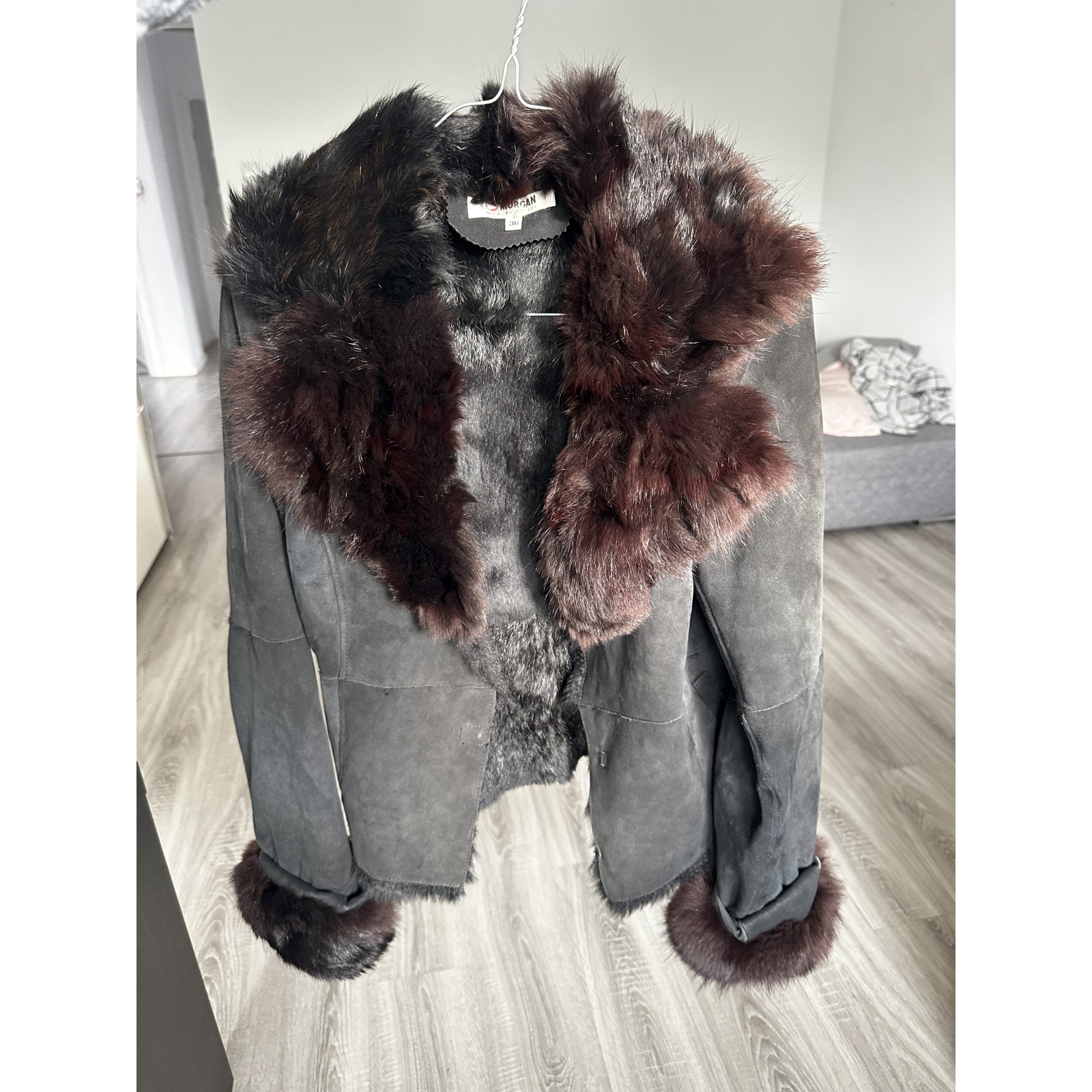 Piękne futro naturalne kożuch