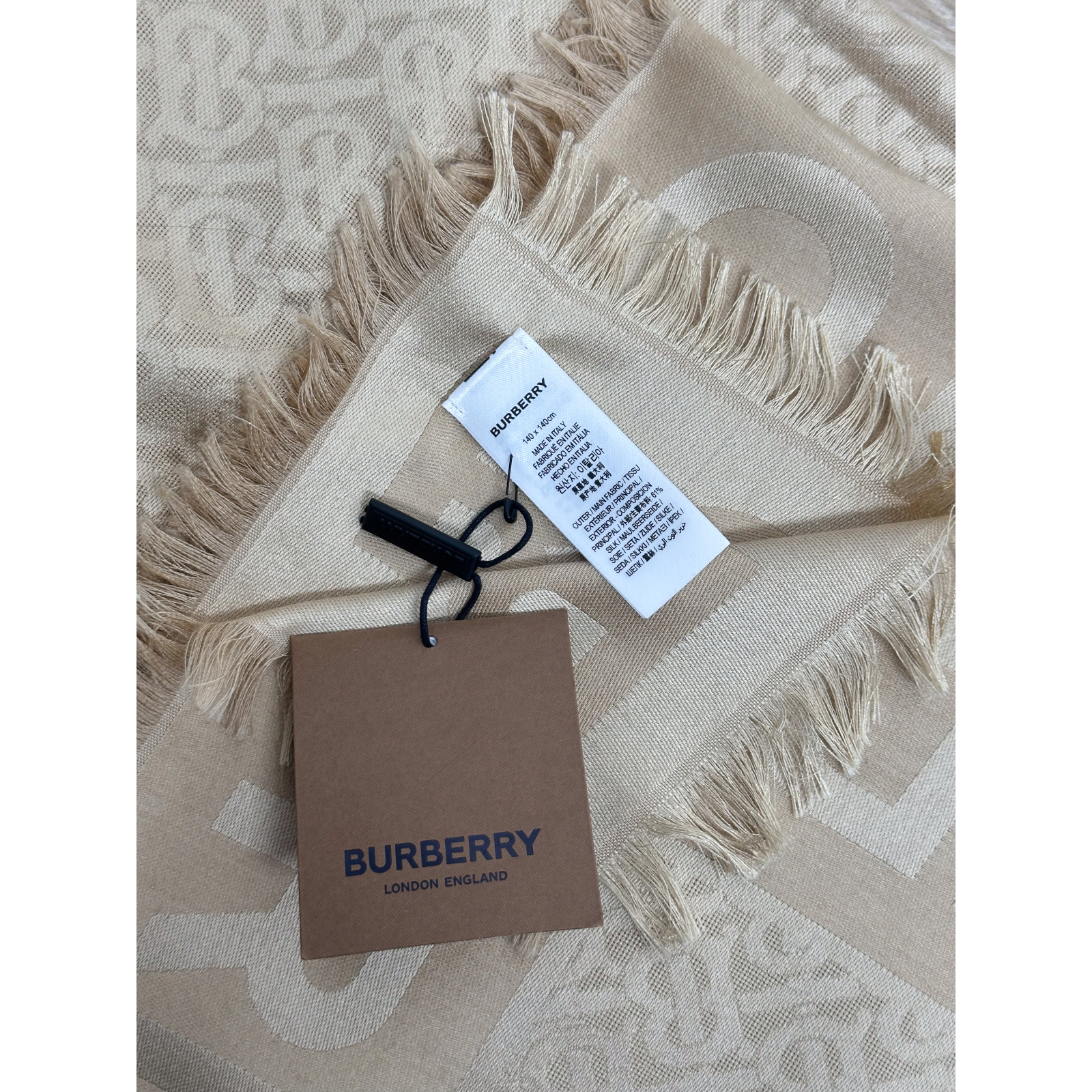 Jedwabno-wełniana chusta