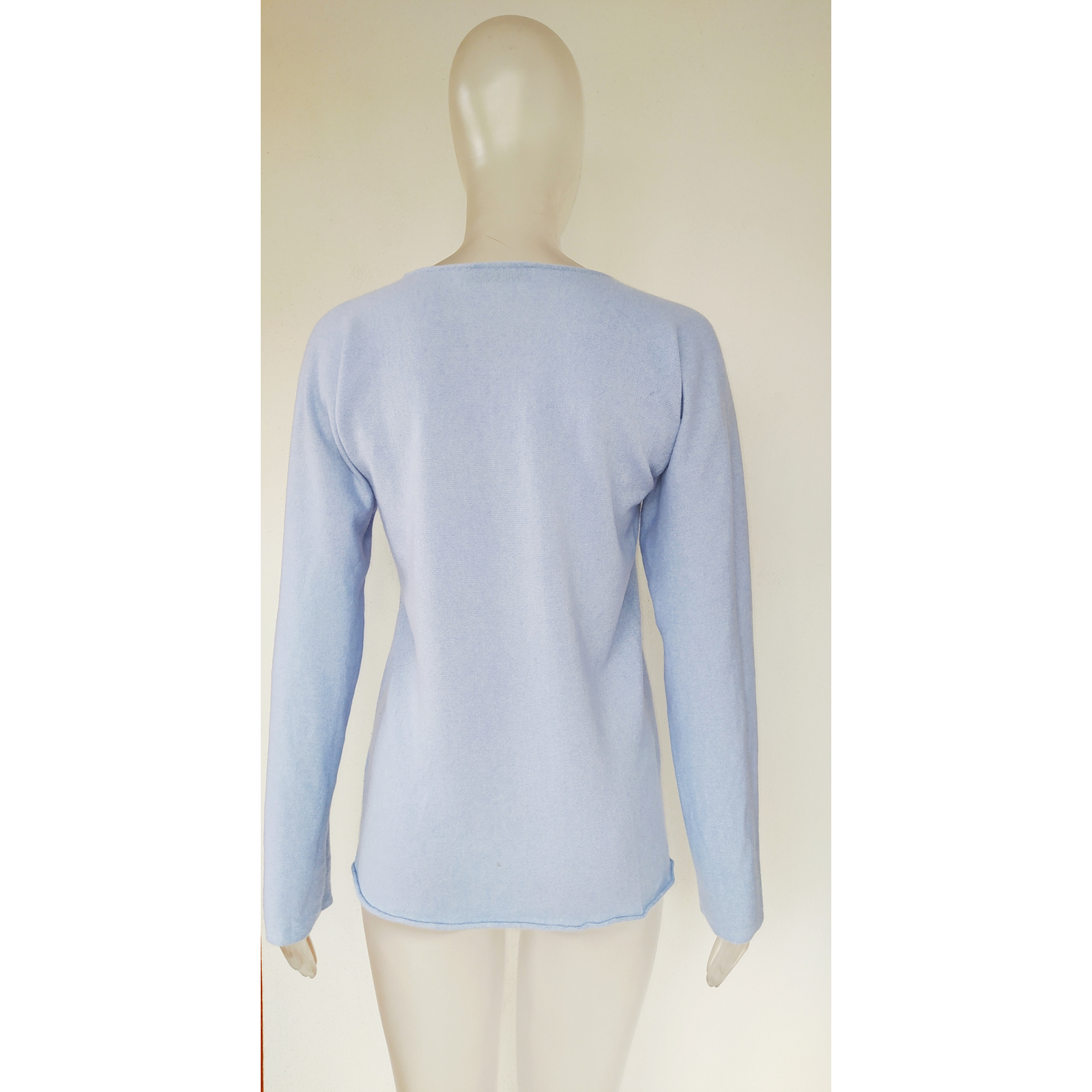 Kaszmirowy sweter baby blue Brunello Cucinelli 36 38