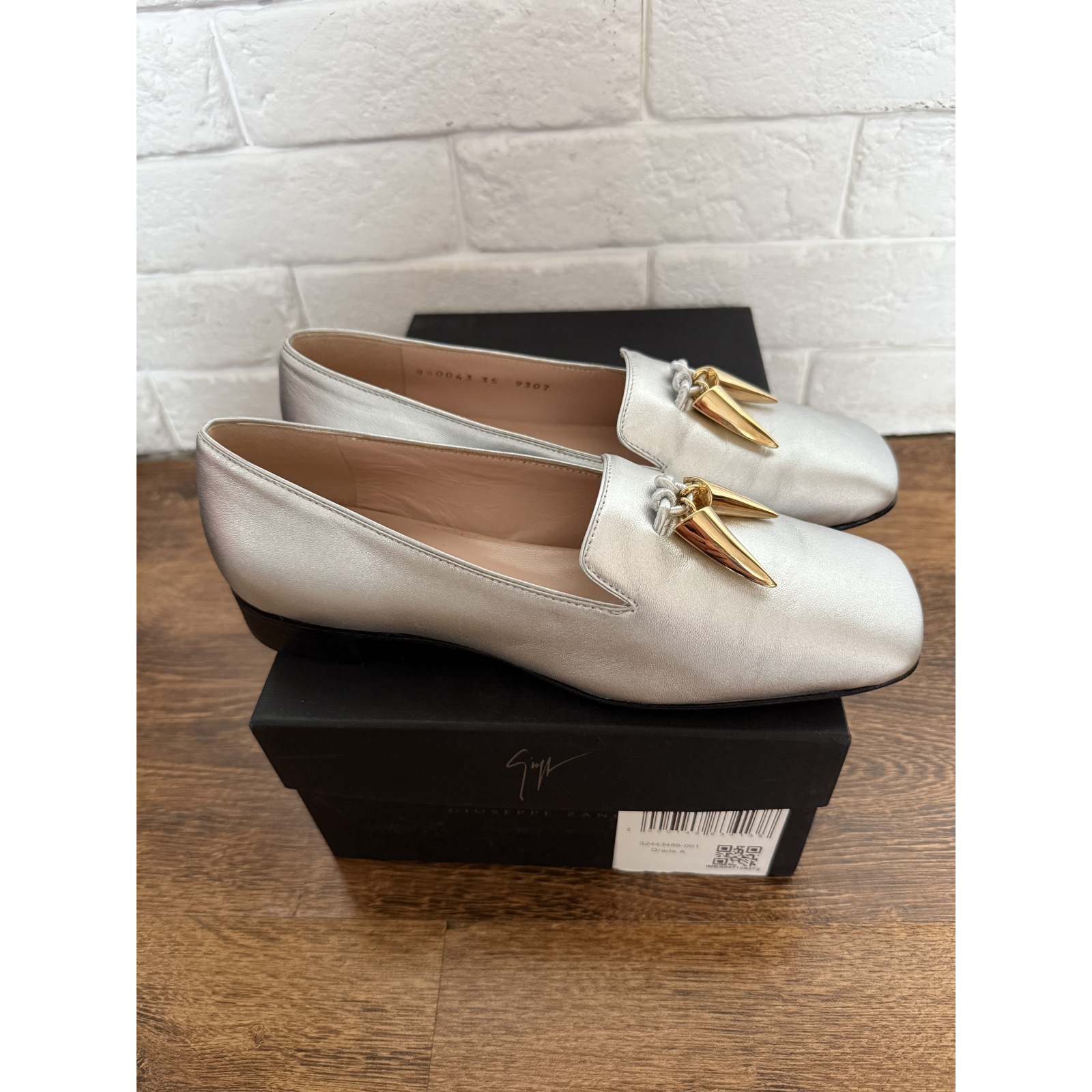 Giuseppe Zanotti nowe srebrne buty