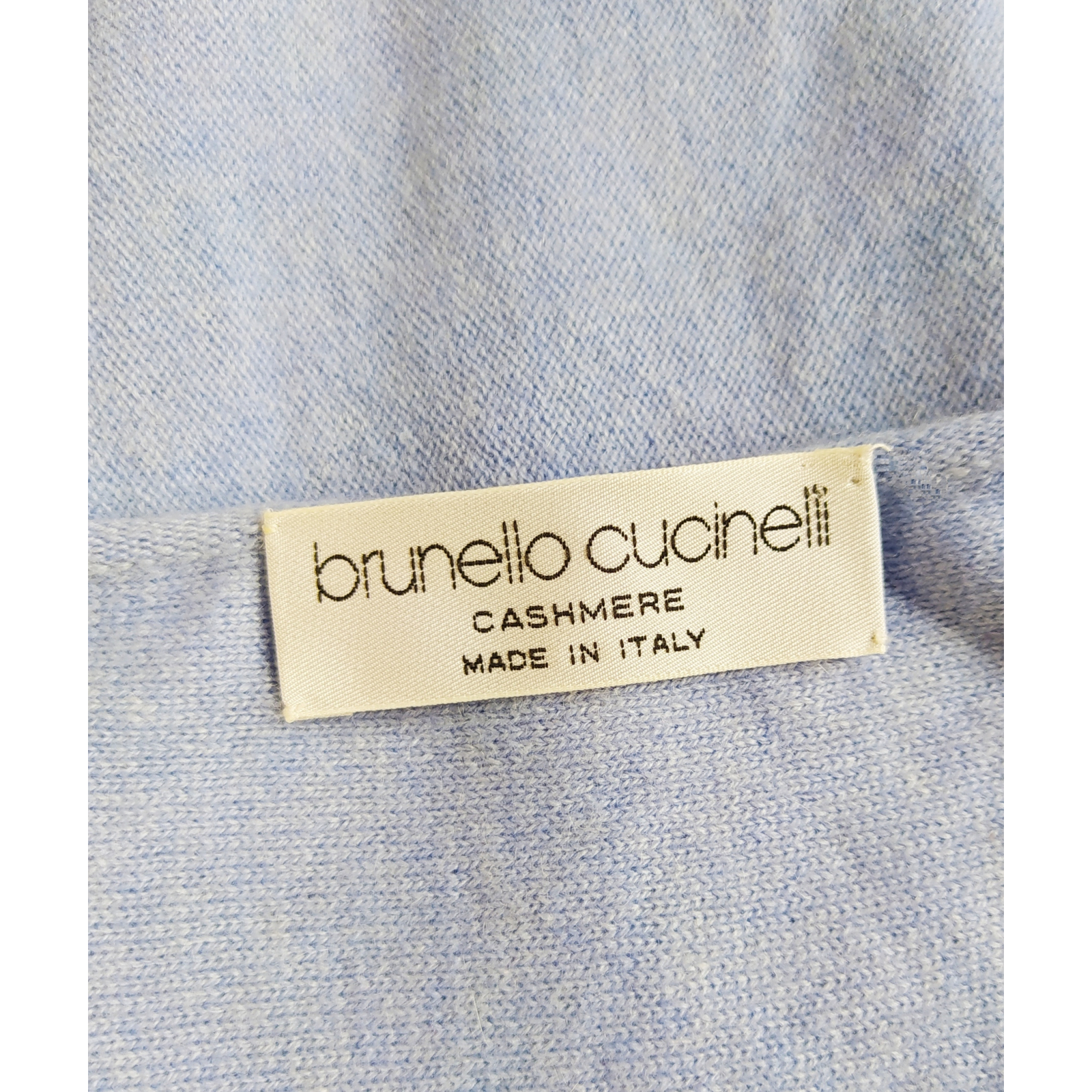 Kaszmirowy sweter baby blue Brunello Cucinelli 36 38