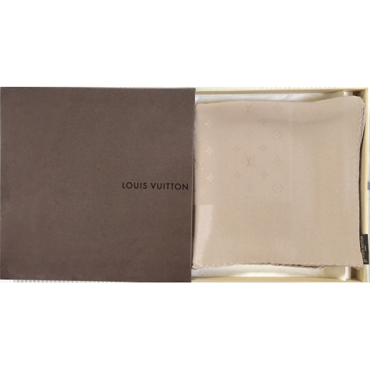 Louis Vuitton MONACO beżowa jedwabna chusta nowa