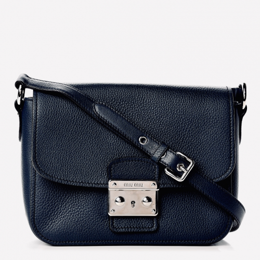 MIU MIU Vitello Phenix Madras Crossbody Bag - torebka