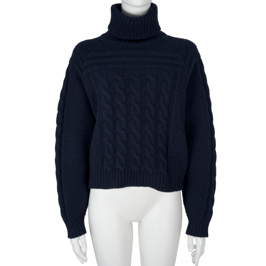 Wełniano-kaszmirowy sweter z golfem