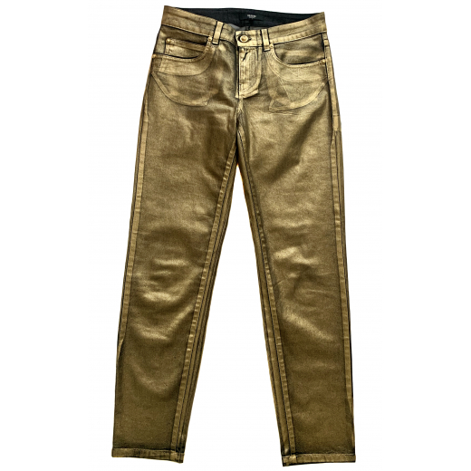 VERSUS - spodnie w złotym kolorze