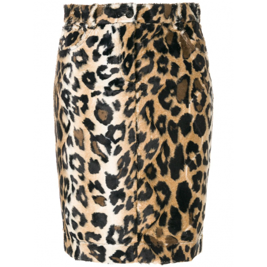 JEREMY SCOTT leopard pattern fitted skirt