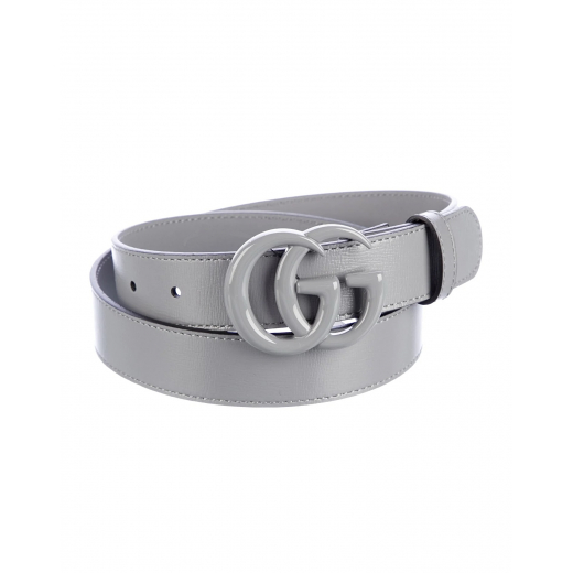 GUCCI GG Buckle Leather Belt 3 cm - pasek