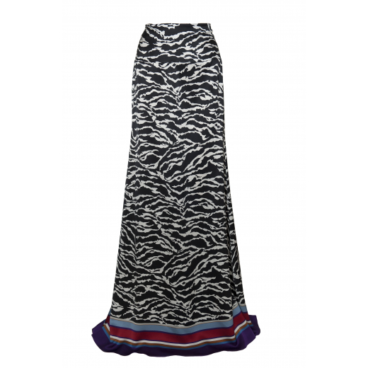 Jedwabna spódnica "Zebra"