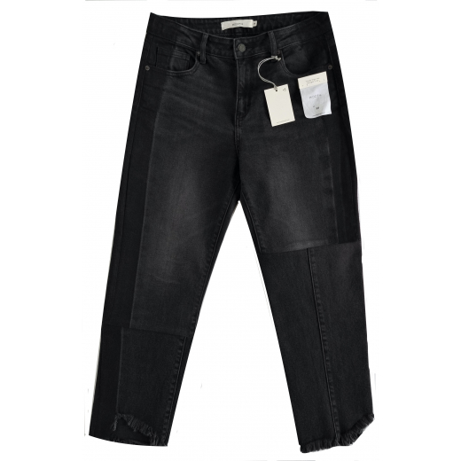 Hidden Jeans Black Two Toned Frayed Straight Leg